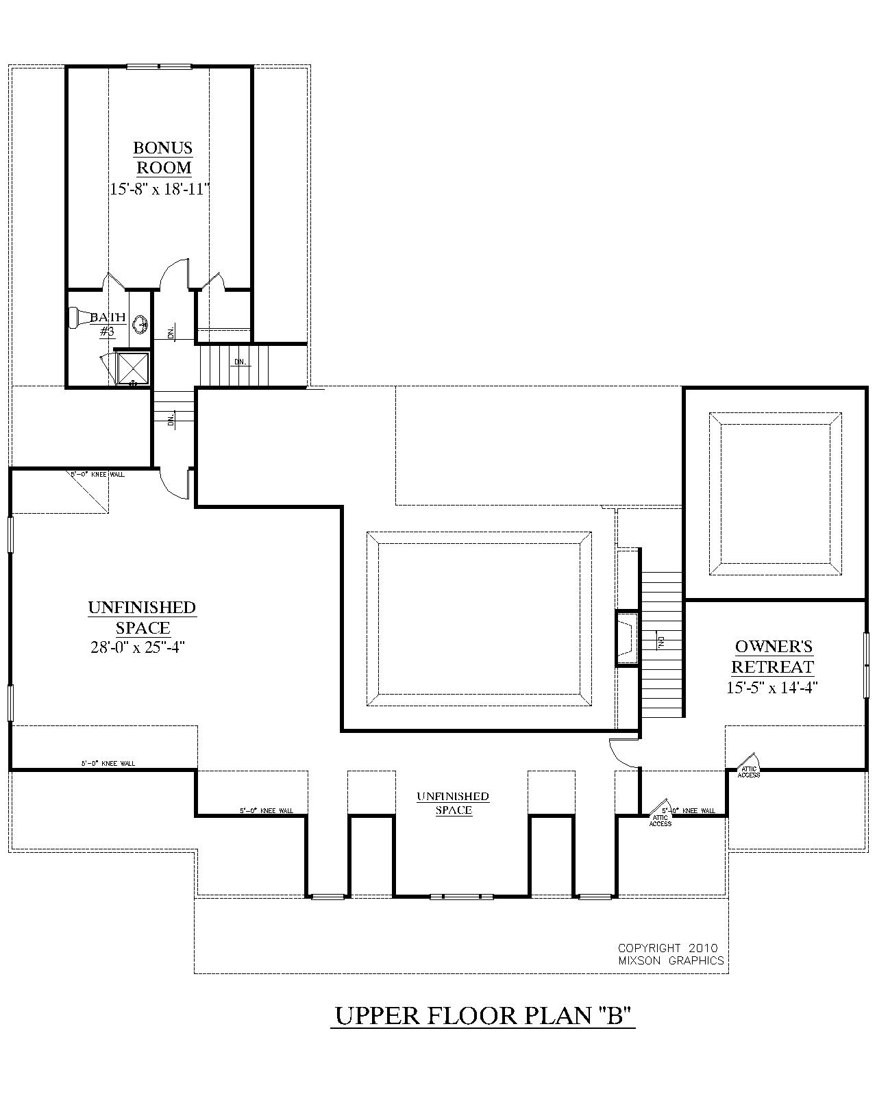House Plan 2890-B second floor