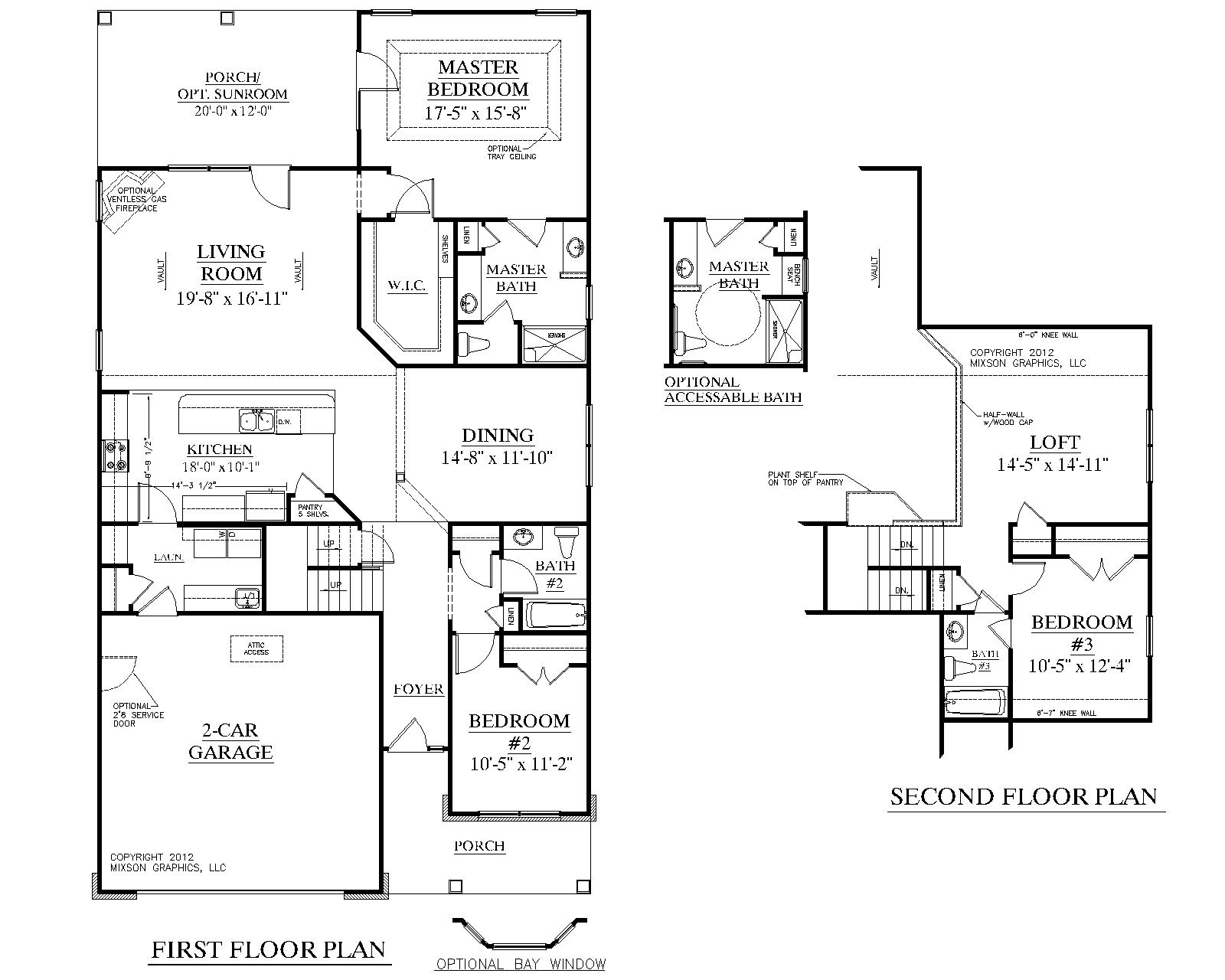 House Plan 2224-A first floor