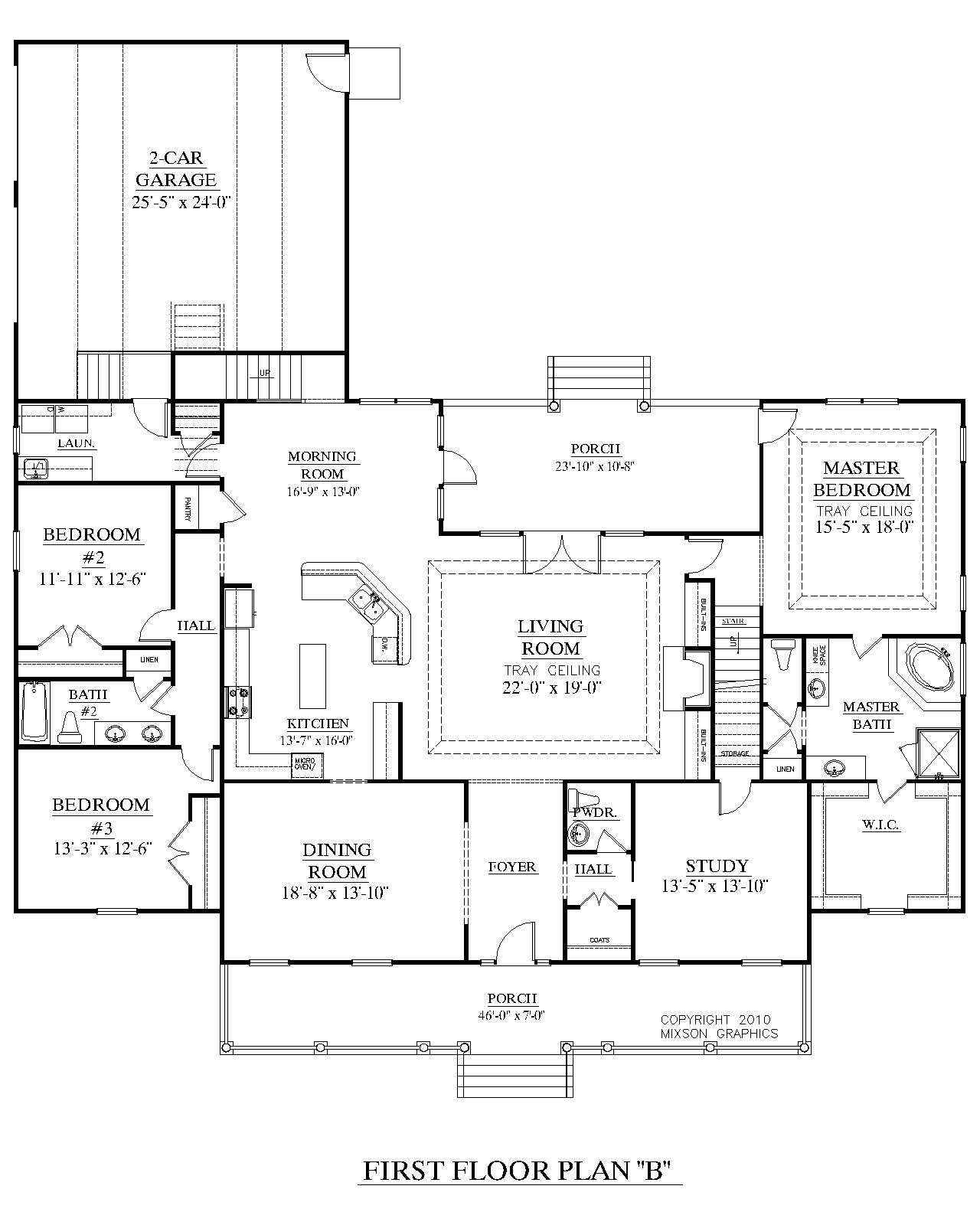 House Plan 2890-B first floor